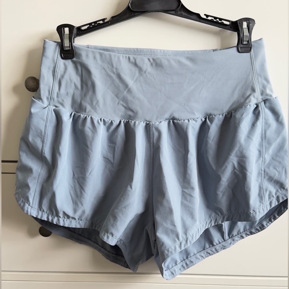Women's Light Blue Athletic Shorts
